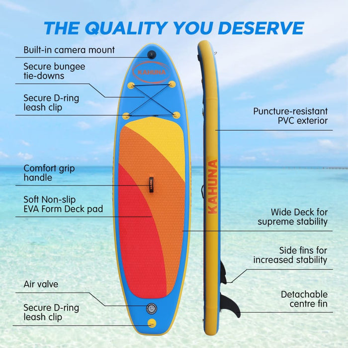 Kahuna Hana Inflatable Stand Up Paddle Board 10ft w Isup