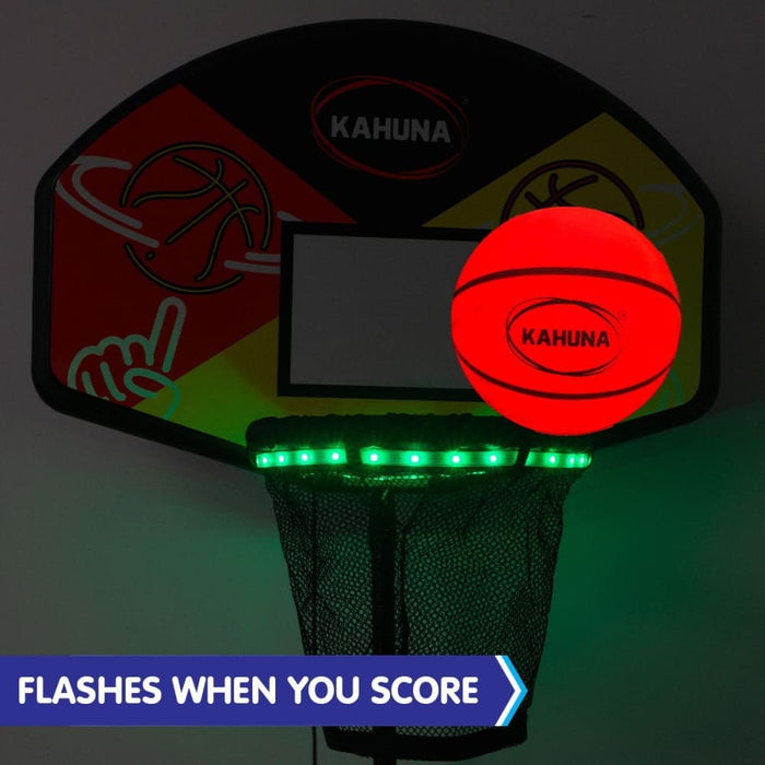 Kahuna Trampoline Led Basketball Hoop Set With Light-up Ball