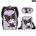 Kawaii Sanrio Kuromi Backpack And Pencil Bag Set For Kids