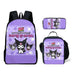 Kawaii Sanrio Kuromi Backpack And Pencil Bag Set For Kids