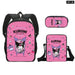 Kawaii Sanrio Kuromi Backpack And Pencil Bag Set For Kids