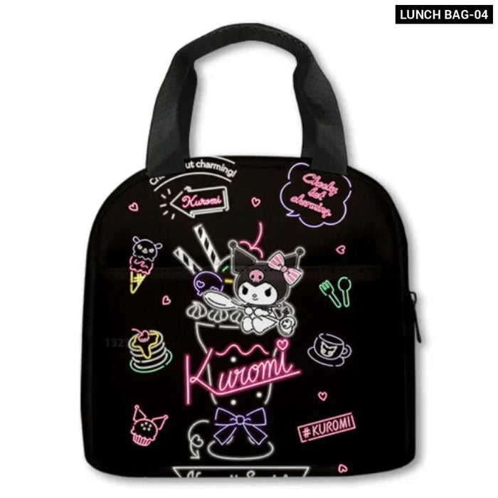 Kawaii Sanrio Kuromi Backpack And Pencil Bag Set For Kids