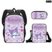 Kawaii Sanrio Kuromi Backpack And Pencil Bag Set For Kids