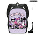 Kawaii Sanrio Kuromi Backpack And Pencil Bag Set For Kids