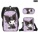 Kawaii Sanrio Kuromi Backpack Set For Students