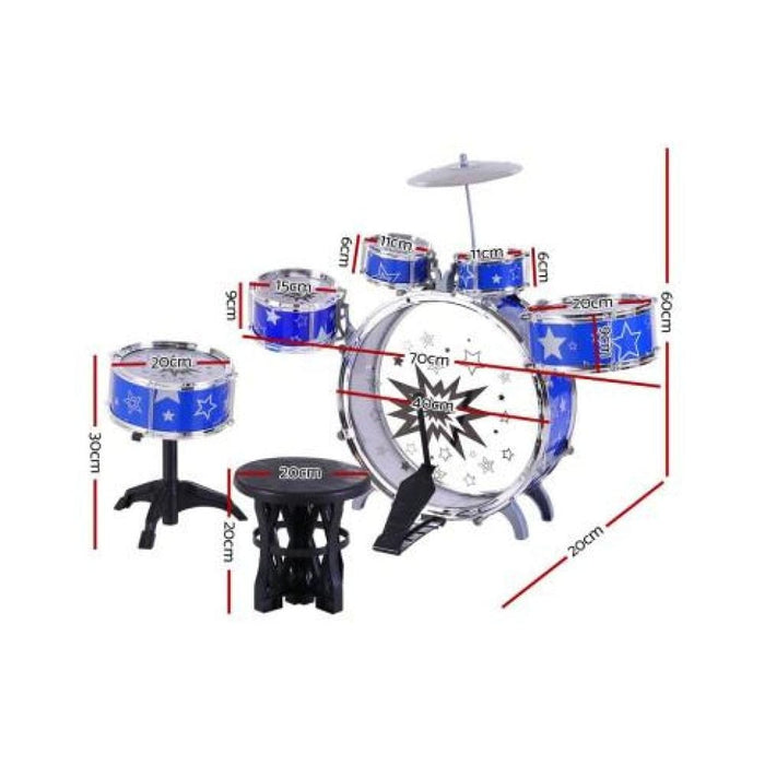 Keezi 11 Piece Kids Drum Set