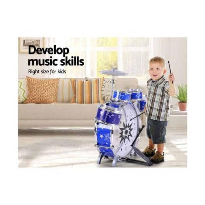 Keezi 11 Piece Kids Drum Set