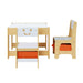 Keezi 3pcs Kids Table And Chairs Set Activity Chalkboard