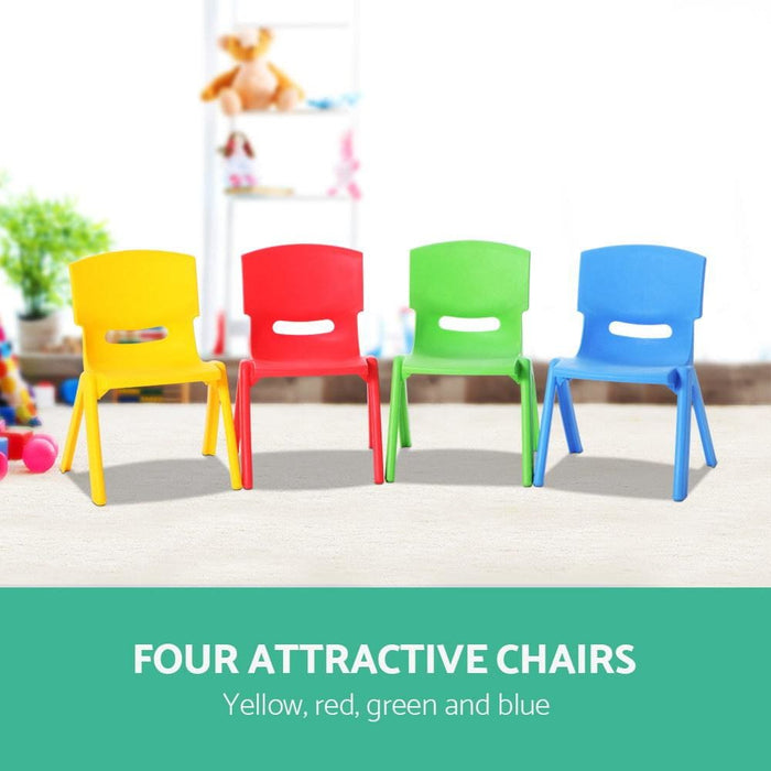 Keezi Set Of 4 Kids Play Chairs