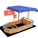 Keezi Boat-shaped Canopy Sand Pit