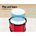 Keezi Kids 7 Drum Set Junior Drums Kit Musical Play Toys