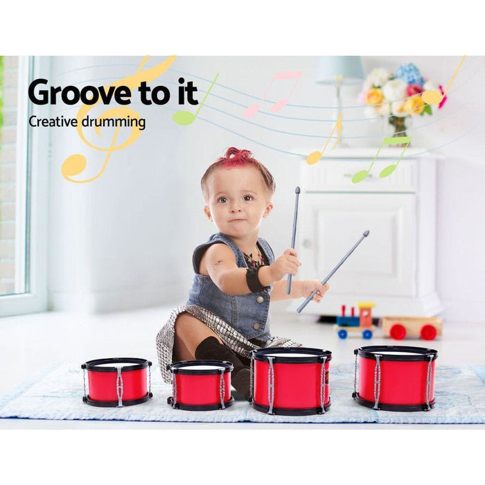 Keezi Kids 7 Drum Set Junior Drums Kit Musical Play Toys