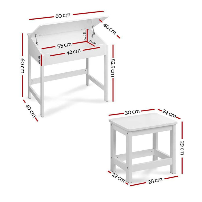 Keezi Kids Table Chairs Set Children Drawing Writing Desk