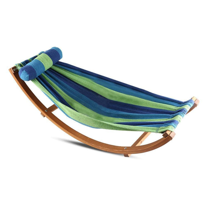 Keezi Kids Timber Hammock Bed Swing - Blue