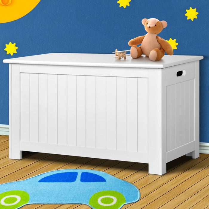 Keezi Kids Wooden Toy Chest Storage Blanket Box White