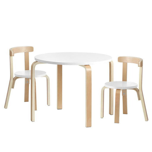 Keezi Nordic Kids Table Chair Set 3pc Desk Activity Study