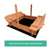 Keezi Wooden Outdoor Sand Box Set Pit- Natural Wood