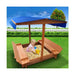 Keezi Wooden Outdoor Sand Box Set Pit- Natural Wood