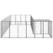 Dog Kennel Black 13.31 M² Steel Tbnxxtn