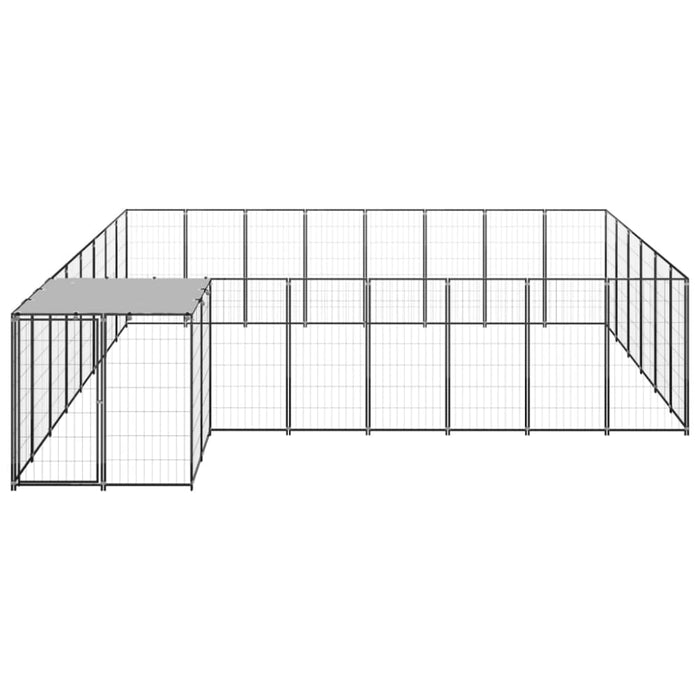 Dog Kennel Black 15.73 M² Steel Tbnxxxi