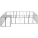 Dog Kennel Black 15.73 M² Steel Tbnxxxi