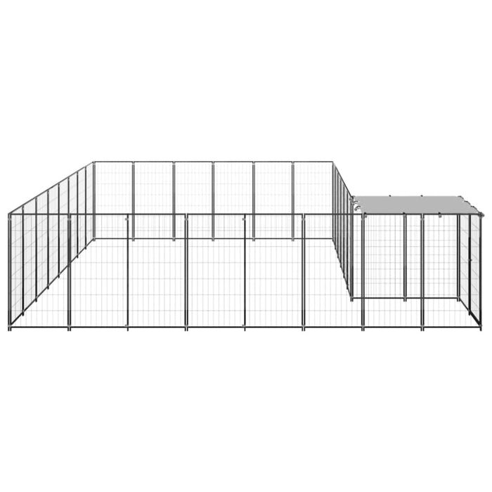 Dog Kennel Black 15.73 M² Steel Tbnxxxi