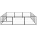 Dog Kennel Black 15 M² Steel Tbnxoxk