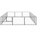 Dog Kennel Black 18 M² Steel Tbnxotb