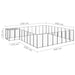 Dog Kennel Black 20.57 M² Steel Tbnxxxn