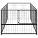 Dog Kennel Black 3 M² Steel Tbnxbkt