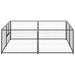 Dog Kennel Black 4 M² Steel Tbnxobk