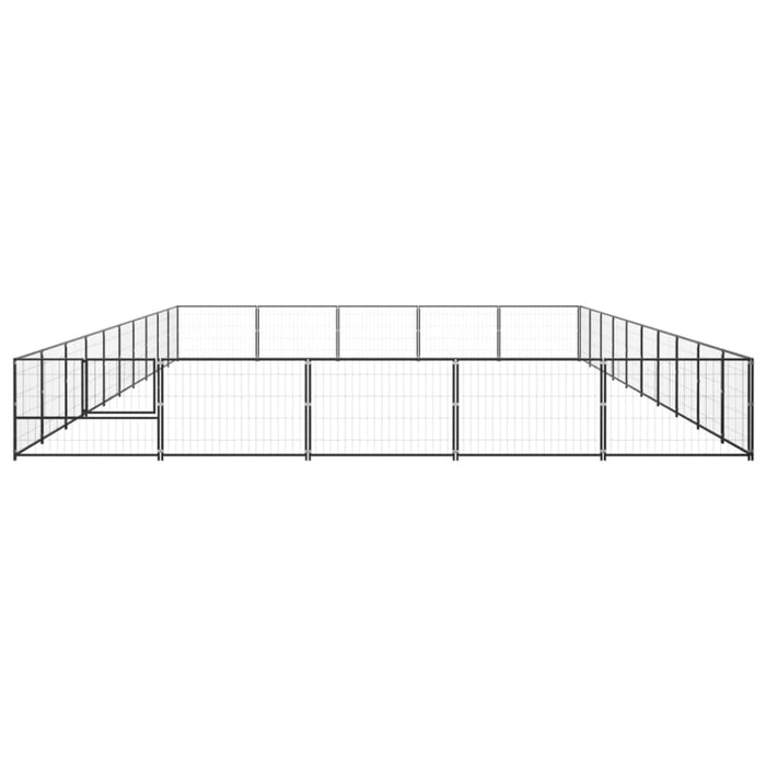 Dog Kennel Black 50 M² Steel Tbnxolx