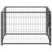 Dog Kennel Black Steel Opbink