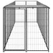 Dog Kennel Black Steel Tbnxxbo