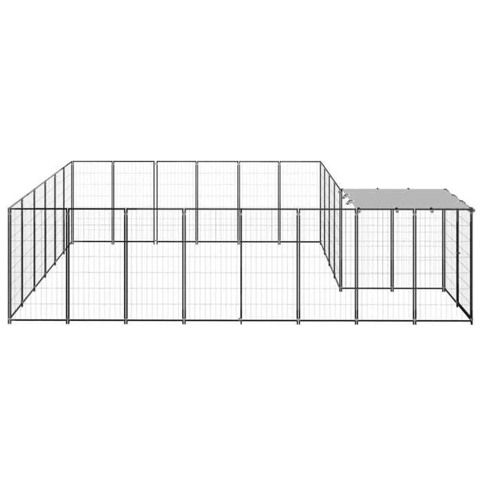 Dog Kennel Black Steel Tbnxxot