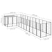 Dog Kennel Black Steel Tbnxxti