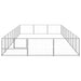 Dog Kennel Silver 27 M² Steel Tbnxoao