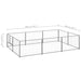 Dog Kennel Silver 6 M² Steel Tbnxook