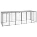 Dog Kennel Silver Steel Opbinl