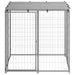 Dog Kennel Silver Steel Opbinp