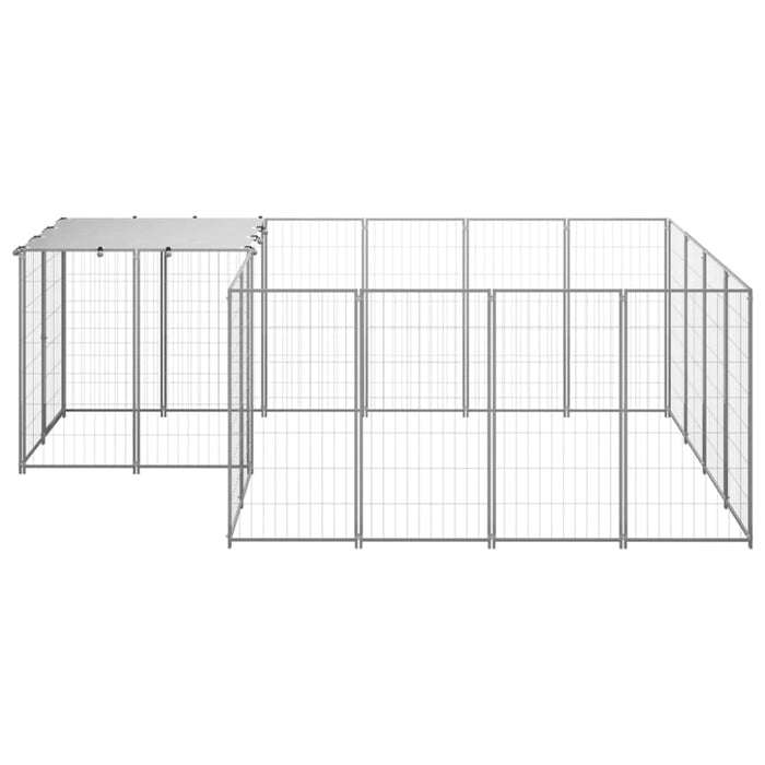 Dog Kennel Silver Steel Tbnxxbn