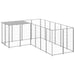 Dog Kennel Silver Steel Tbnxxon