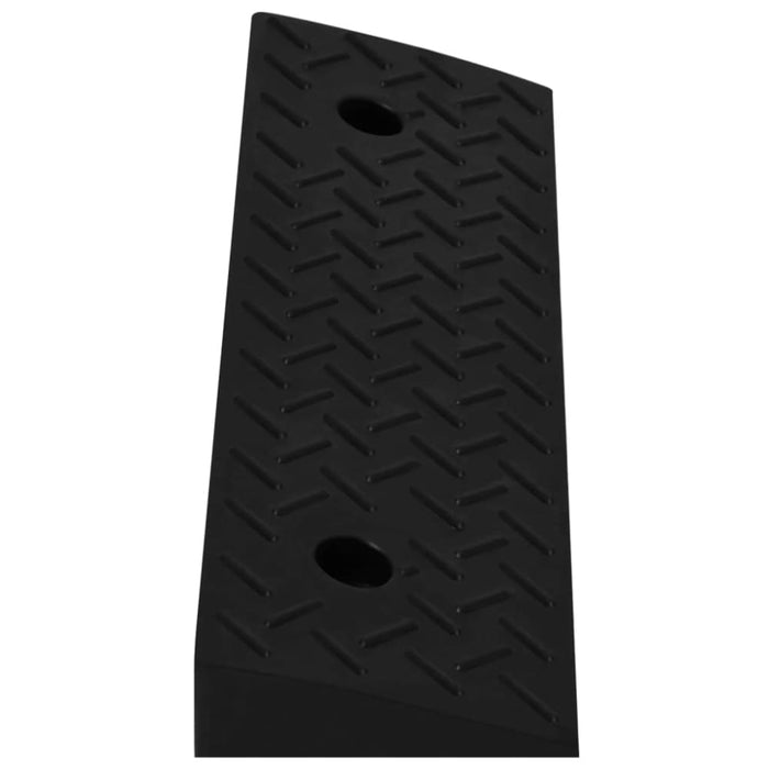 Kerb Ramps 2 Pcs 50x17.5x5 Cm Rubber Opbknb