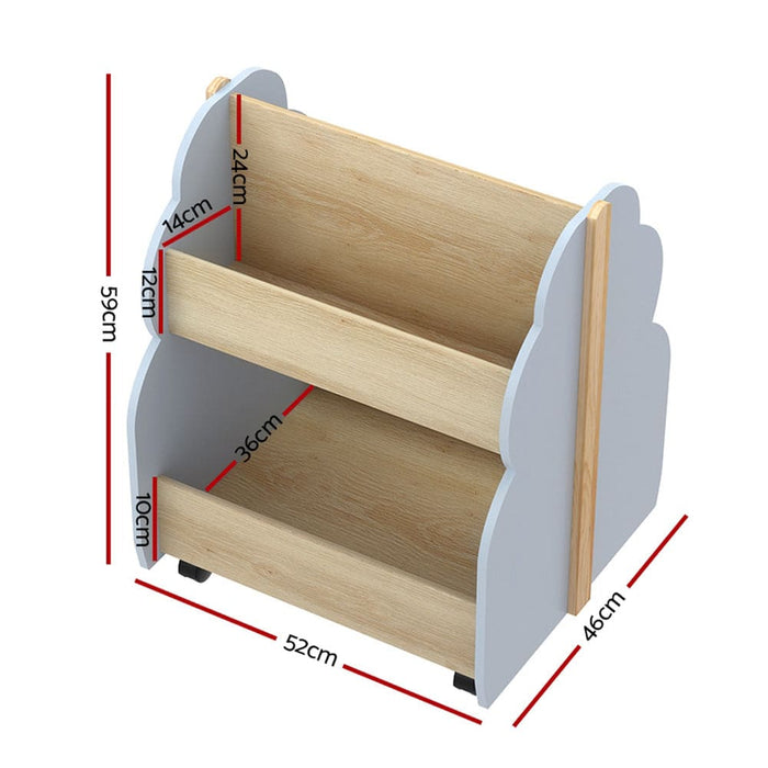 Kids Toy Box Bookshelf Storage Bookcase Organiser Display