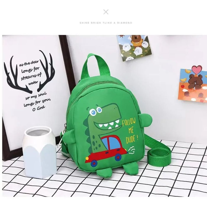 Kids Cartoon Dinosaur Backpack Anti Lost Bag