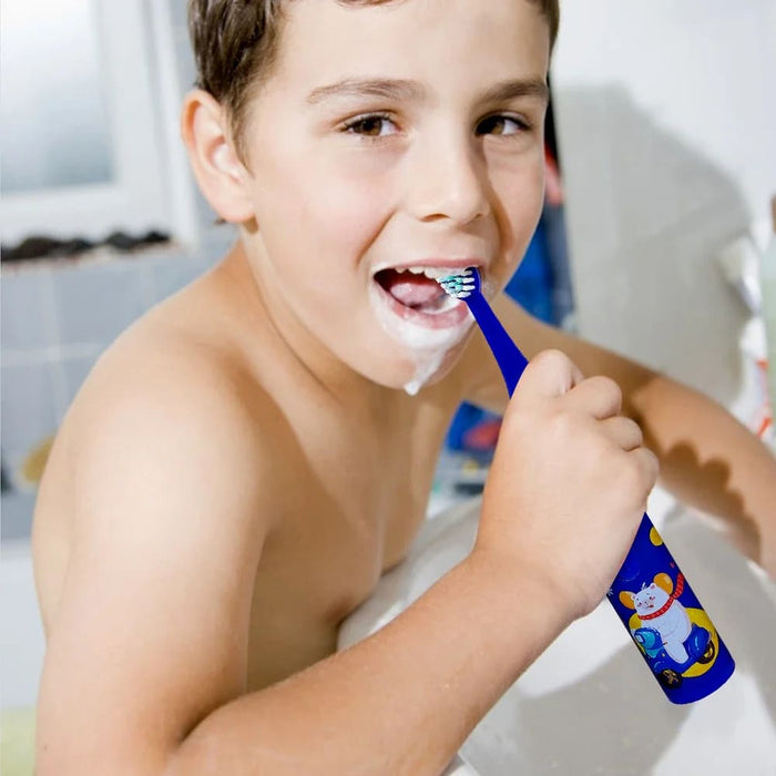 Kids Cartoon Electric Toothbrush with Replaceable Head