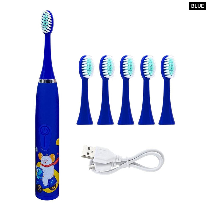 Kids Electric Toothbrush With Replaceable Heads