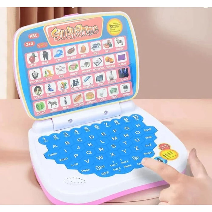 Kids English Learning Laptop Toy Abc Numbers Words Spelling