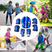 Kids Protective Gear Set Safety Helmet Wrist Elbow Knee