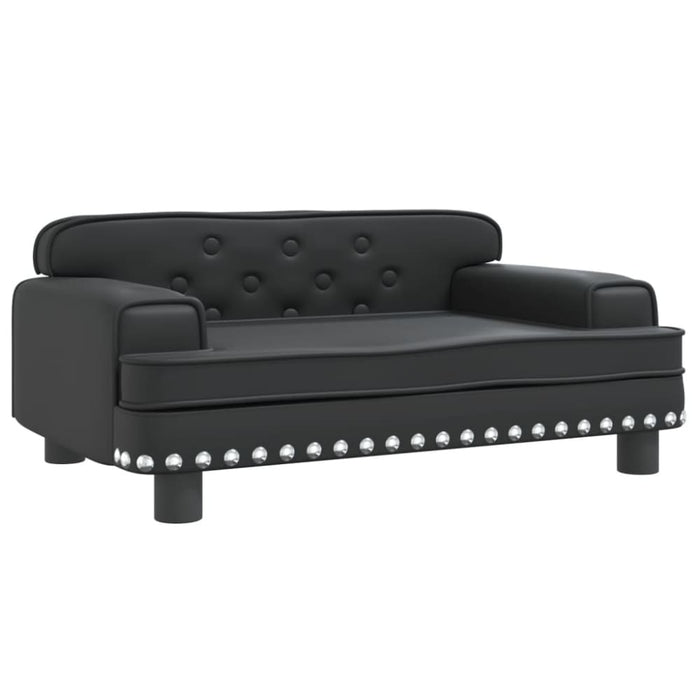 Kids Sofa Black 70x45x30 Cm Faux Leather Tokltbb